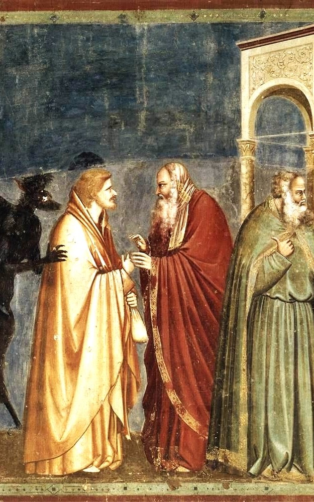 Giotto di Bondone (1267-1337 Ita) Der Verrat des Judas Lukas 22, 1-6