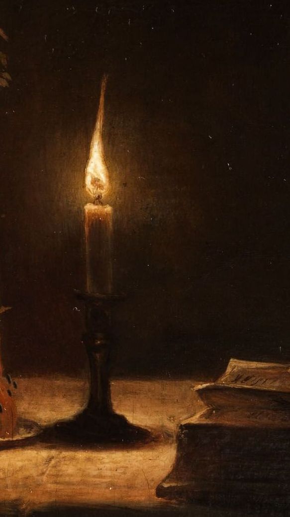 Petrus van Schendel (1806-1870 Bel) Kerzenschein Lukas 11, 33-36