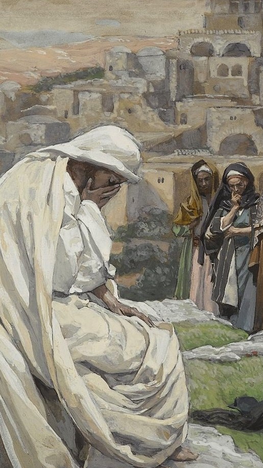James Tissot (1836-1902 Fra) Jesus weint ueber Jerusalem Lukas 19, 41-44