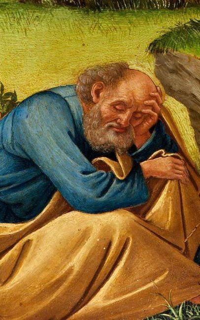Sandro Botticelli (1445-1510 Ita) Seid wachsam und betet (Schlafende_Apostel) Lukas 21, 29-38